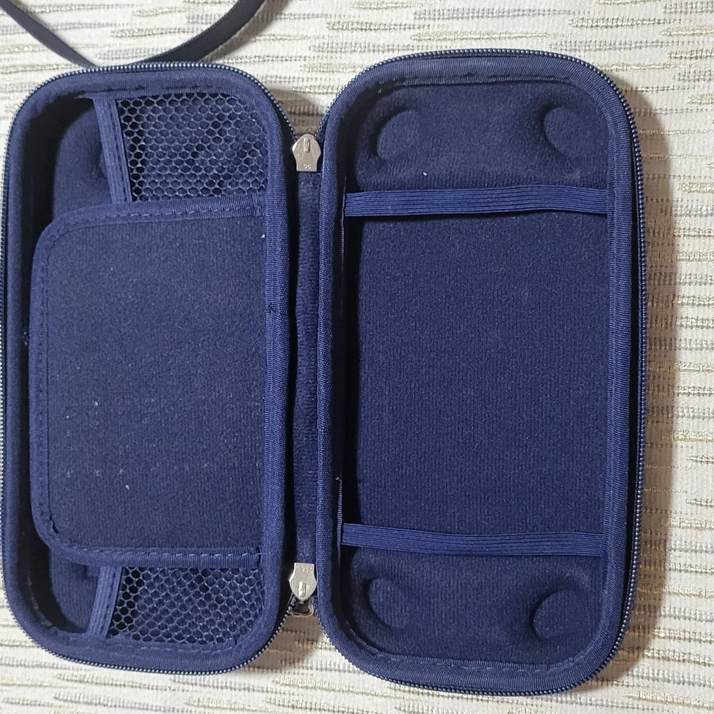 Navy Blue Portable Gaming Console Case Little Nintedo Switch.